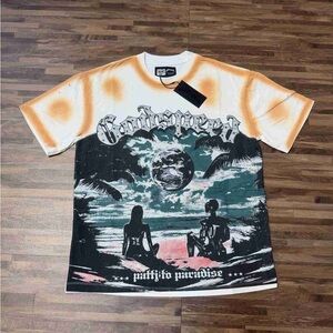 Godspeed Orange and Black Graphic Tee